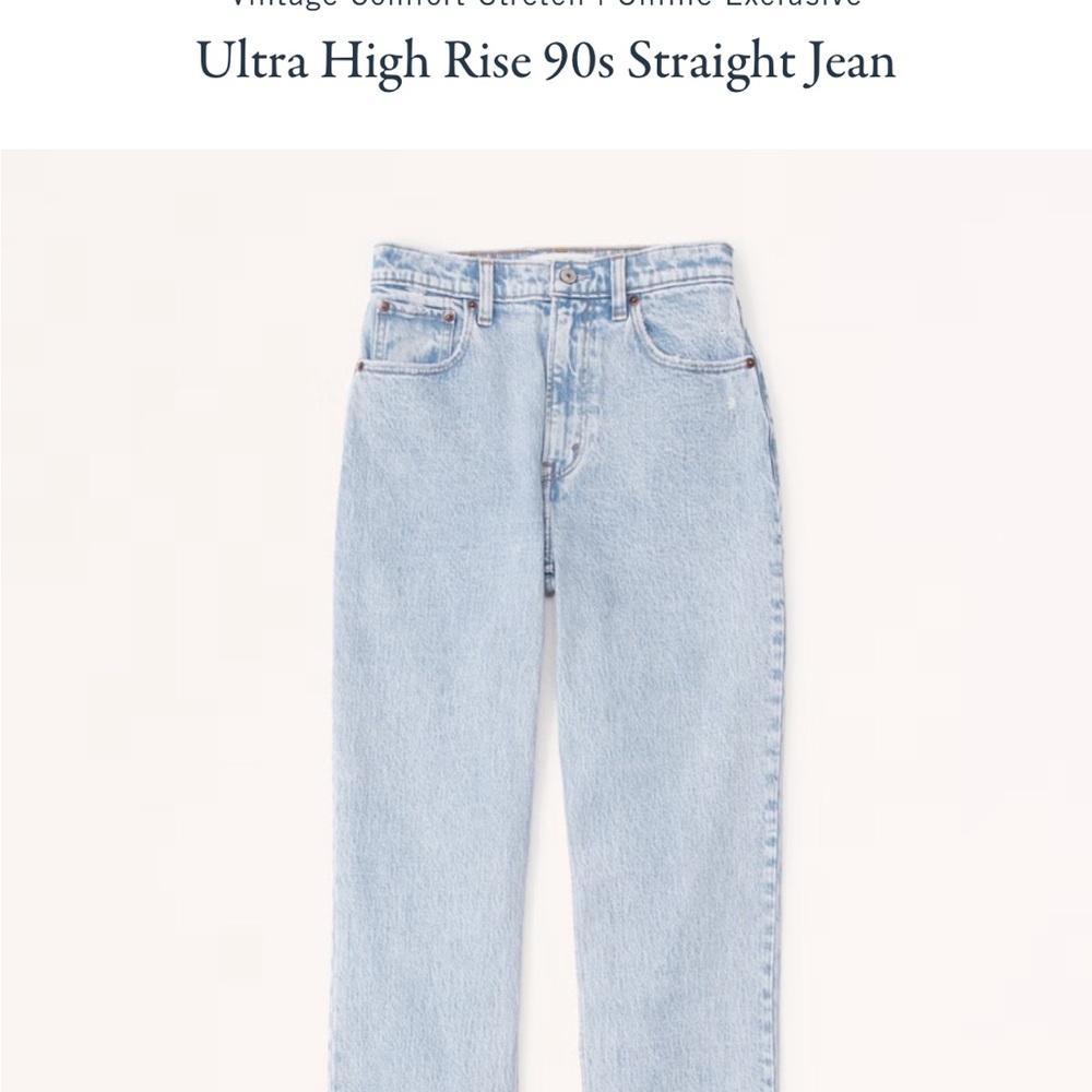 Abercrombie Curve Love 90s Slim Straight Jeans Ultra High Rise